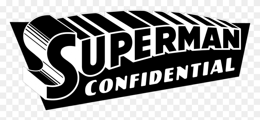 1400x591 Confidential Superman Black Logo, Text, Word, Alphabet HD PNG Download
