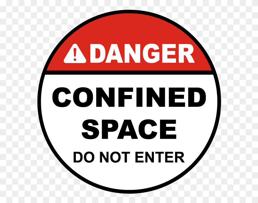 600x600 Confined Space Do Not Enter Floor Sign Danger, Label, Text, Symbol HD PNG Download