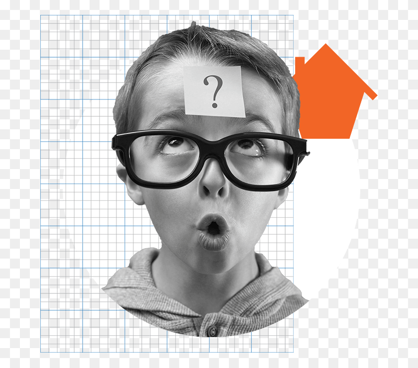 680x680 Confused Boy Post It Note On Head, Face, Person, Human HD PNG Download
