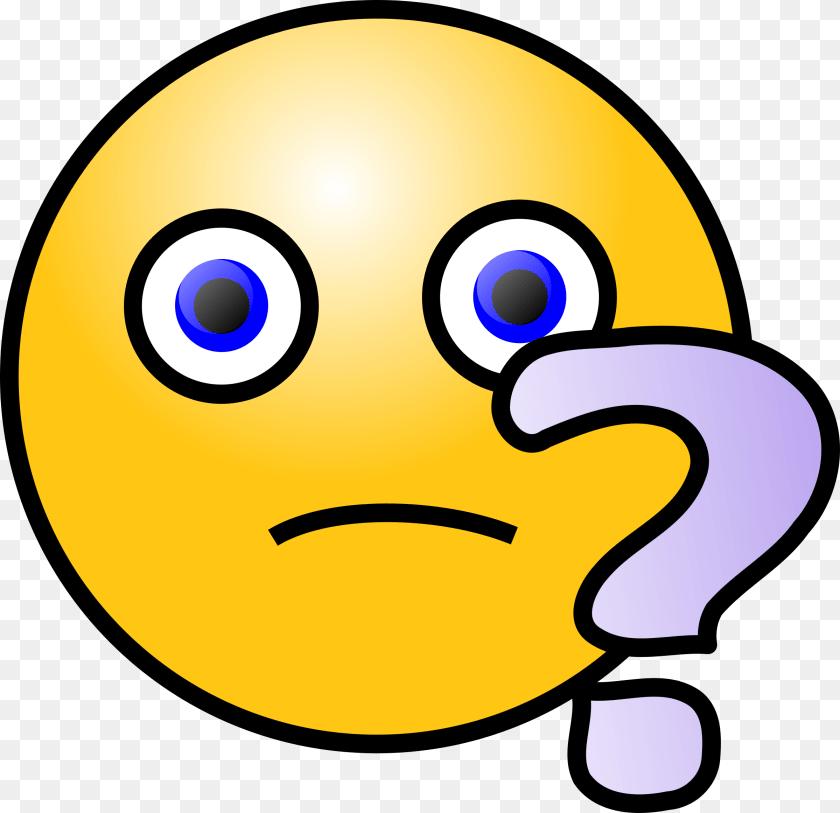 2400x2323 Confused Emoticon Face Question Smiley, Astronomy, Moon, Nature, Night Clipart PNG