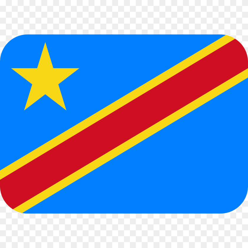 1920x1920 Congo Kinshasa Flag Emoji Clipart PNG