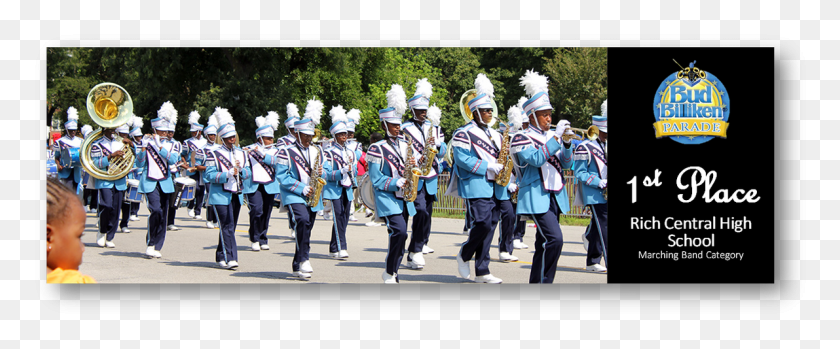 1191x442 Congratulations Richcentralhs Bud Billiken Parade, Person, Marching, Crowd HD PNG Download
