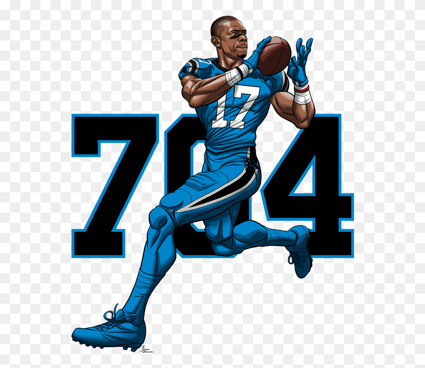 560x667 Congratulations To Devin Funchess For Winning Nflpa39s Kick American Football, Person, People, Team Sport HD PNG Download