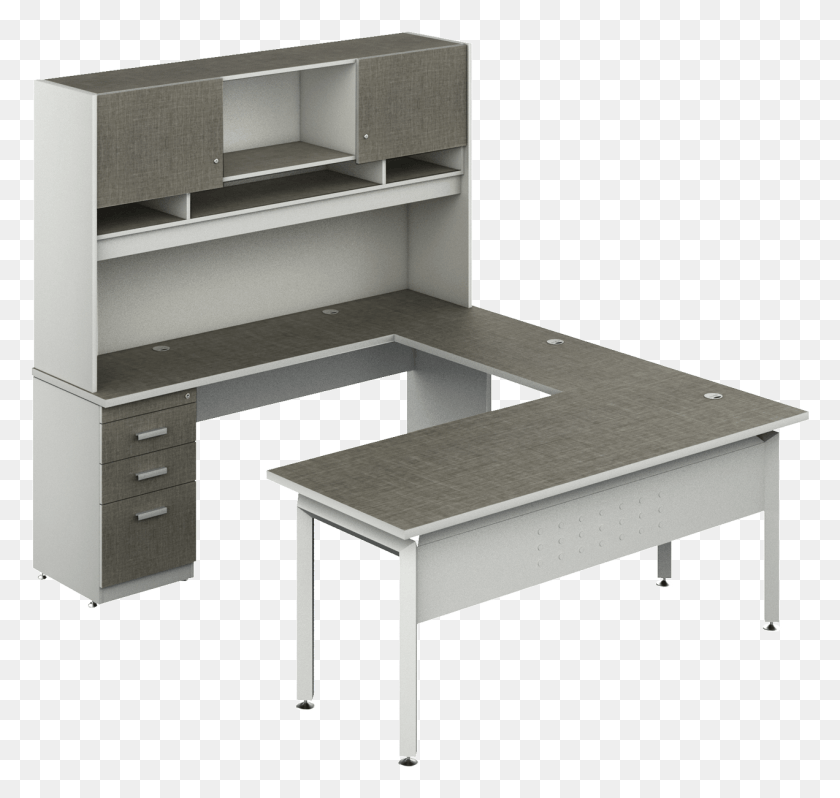 1272x1204 Conjunto Ejecutivo Kenza Writing Desk, Furniture, Table, Drawer HD PNG Download