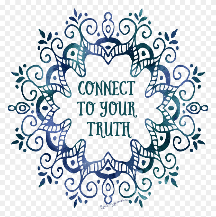 822x827 Connect To Your Truth Circle, Text, Graphics HD PNG Download