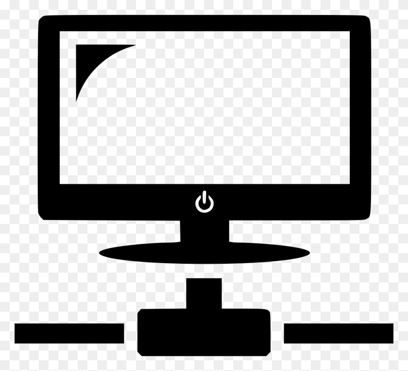 980x882 Connected Screen Svg Icon Free Pc Connected, Monitor, Electronics, Display HD PNG Download