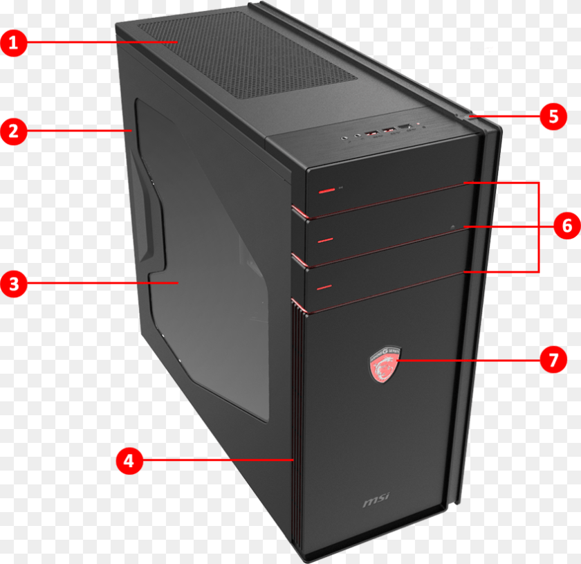 Connectivity Msi Codex X, Computer, Computer Hardware, Electronics, Hardware Transparent PNG