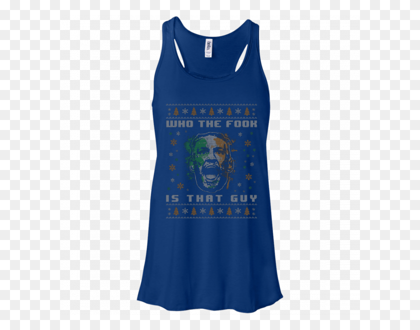 600x600 Conor Mcgregor Xmas Shirt Who The Fook Is That Guy Bella Canvas Ladies39 Flowy Racerback Tank, Clothing, Apparel, Tank Top HD PNG Download