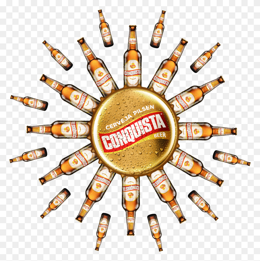 1244x1248 Conquista Beer Cerveja Pilsen Rastriya Yuva Hindu Vahini, Логотип, Символ, Товарный Знак Hd Png Скачать