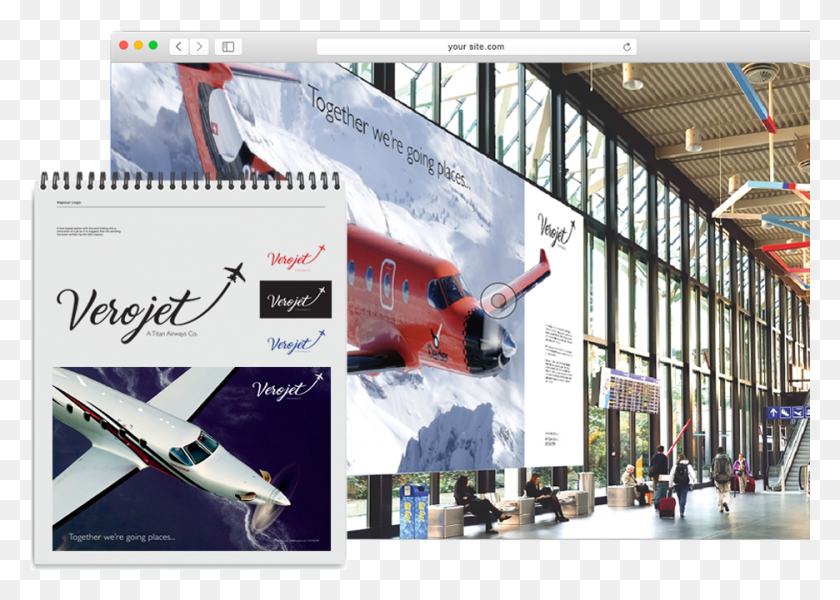 936x649 Considered Relevant And Engaging Our Creative Represents Banner, Person, Human, Airplane HD PNG Download