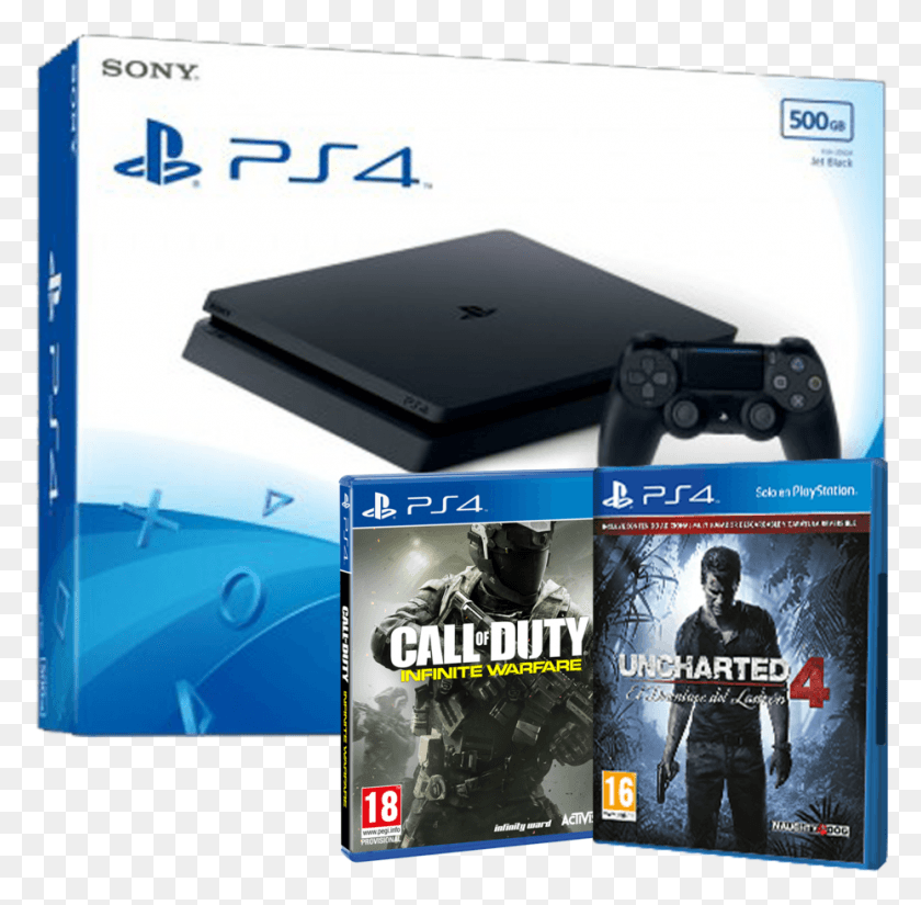 930x913 Consola Ps4 500gb Uncharted 4 Call Of Duty Infinite, Person, Human, Pc HD PNG Download
