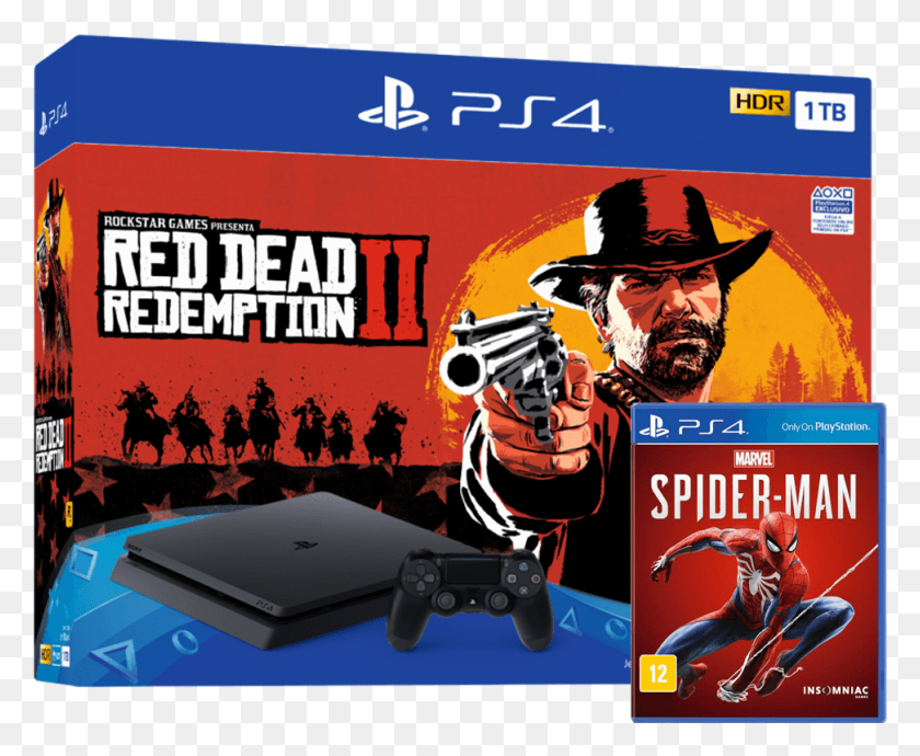 972x786 Consola Ps4 Slim 1tb Red Dead Redemption 2, Poster, Advertisement, Flyer HD PNG Download