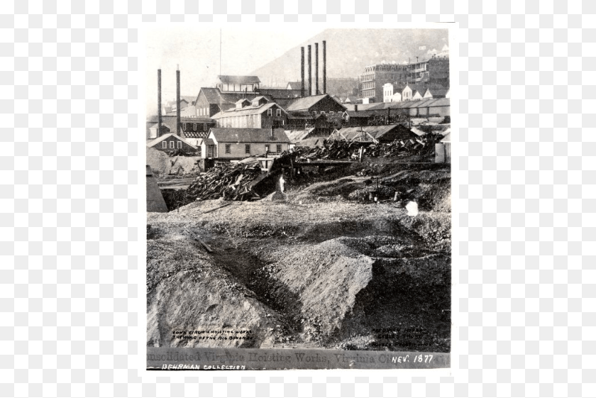 454x501 Consolidated Virginia Mine Rubble, Building, Factory, Urban HD PNG Download