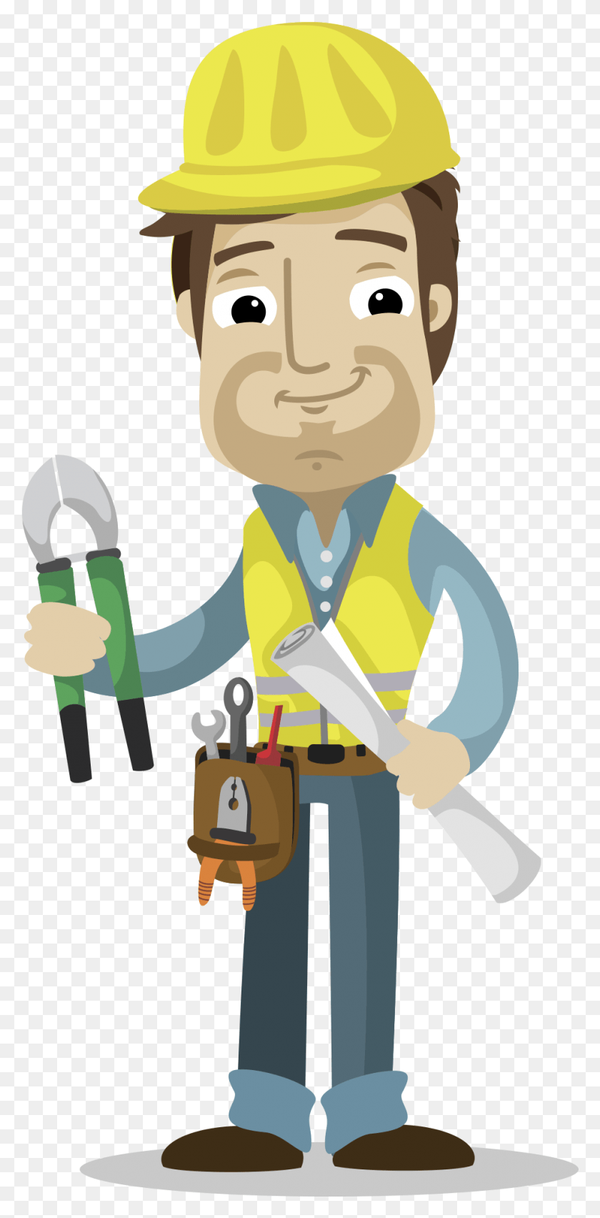 965x2034 Construction Clipart Contracting Construction Worker Animation, Outdoors, Worker, Helmet HD PNG Download
