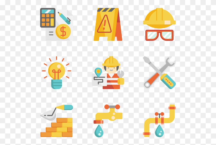 529x505 Construction Construction Flat Icon, Hardhat, Helmet, Clothing HD PNG Download