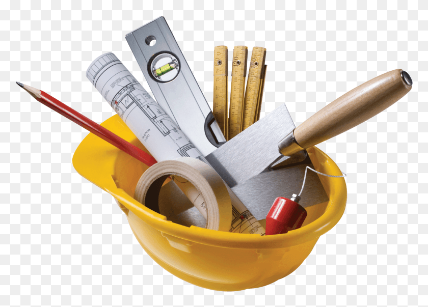 1424x992 Construction Tools Clipart Black And White, Injection, Hardhat, Helmet HD PNG Download