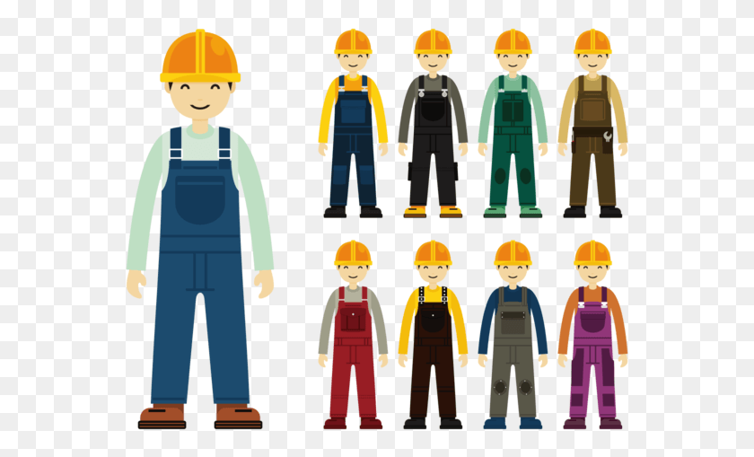 561x449 Construction Worker With Overalls Construction Worker Image Cartoon, Person, Human, Clothing HD PNG Download