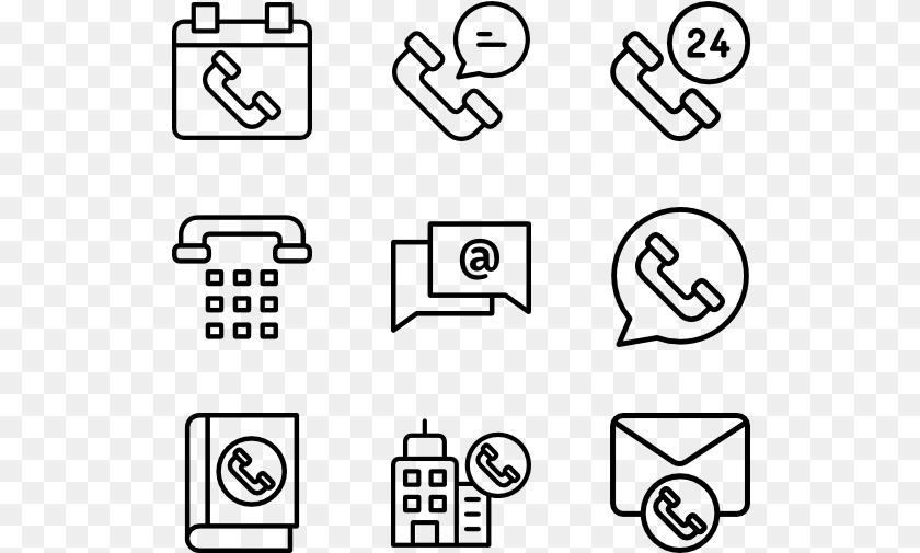 Contact, Gray Sticker PNG