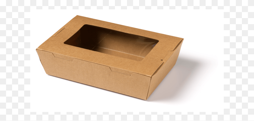 641x341 Container Kraftpla With Window Catering Box, Cardboard, Carton, Drawer HD PNG Download