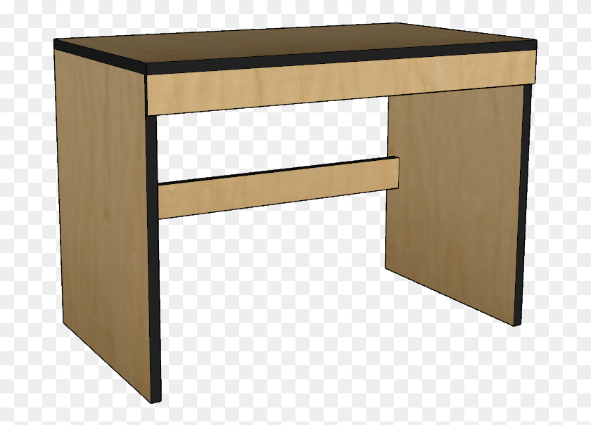 691x545 Contempo Panel End Study Desk Wpencil Drawer Письменный Стол, Мебель, Стол, Журнальный Столик Png Скачать