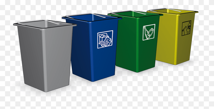 944x448 Contenedor De Desperdicios Y Reciclaje En Colores Cubos De Reciclaje, Trash Can, Can, Tin HD PNG Download
