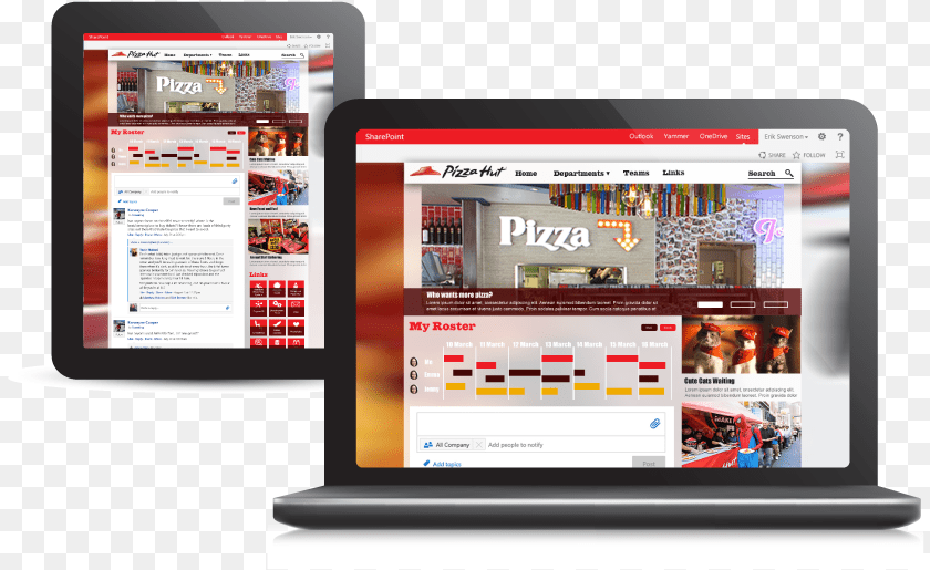 Content And Code Helped Pizza Hut Tablet Computer, Electronics, Screen, Monitor, Hardware Transparent PNG