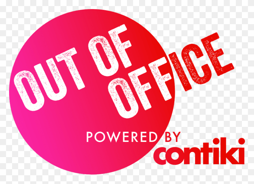 800x564 Contiki Out Of Office Podcast Logo Circle, Text, Symbol, Trademark HD PNG Download