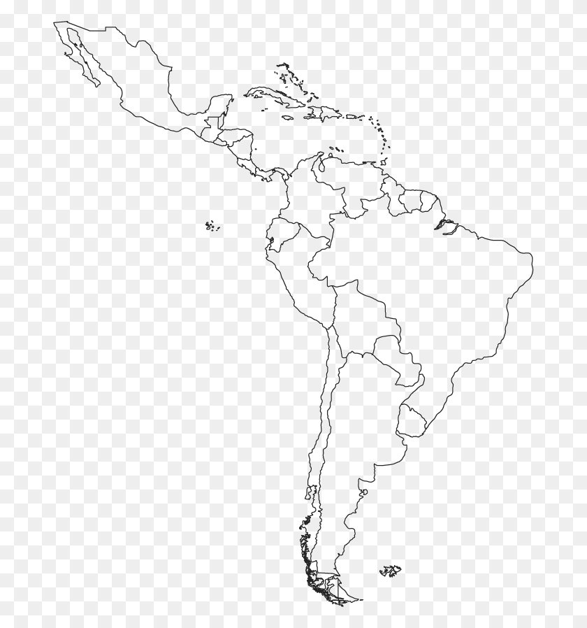 688x838 Mapa De América Central Y Del Sur De América Del Sur Png / Continentes Png