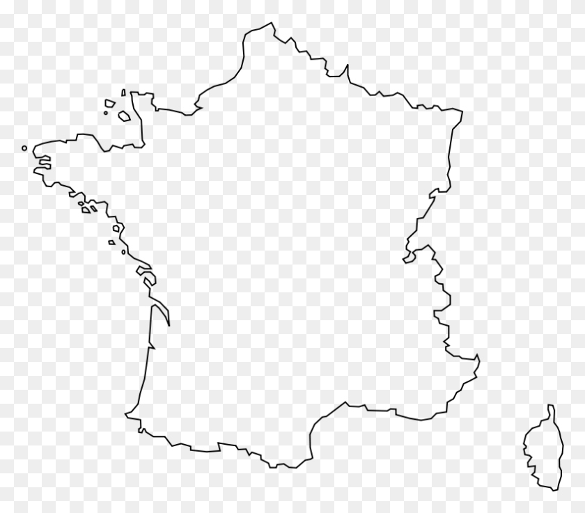 790x686 Contour France France Map Outline, Gray, World Of Warcraft HD PNG Download
