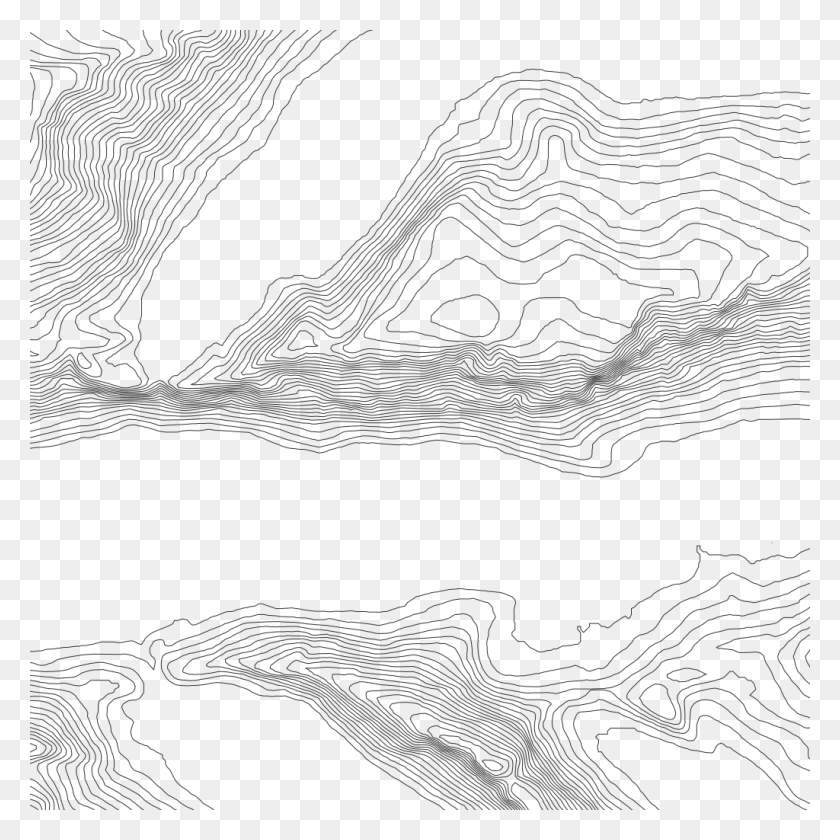 1024x1024 Contour Lines Map Contour Line Patterns, Outdoors, Nature, Water HD PNG Download