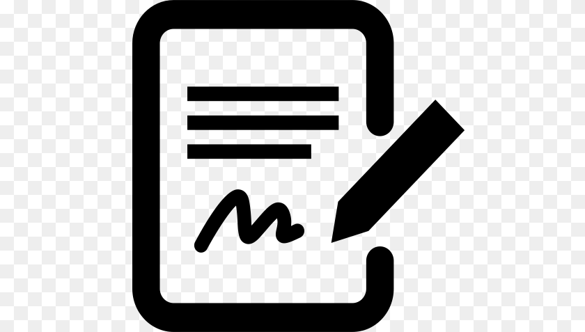 Contract Document Icon With And Vector Format For Free, Gray Transparent PNG