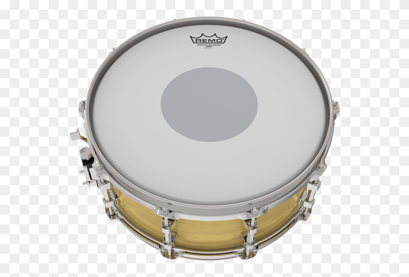 562x508 Controlled Sound Coated Black Dot Image Remo Weatherking Coated Pinstripe, Drum, Percussion, Musical Instrument HD PNG Download