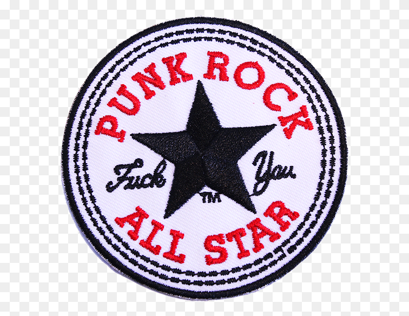 593x589 Descargar Png Converse All Star Punk Rock All Star Patch, Logotipo, Símbolo, Marca Registrada Hd Png