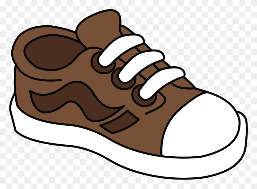 1870x1340 Converse Clipart One Shoe Brown Shoe Clipart, Clothing, Apparel, Footwear HD PNG Download