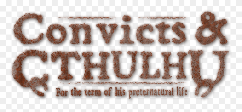 1923x812 Descargar Png Convicts Amp Cthulhu Logo Royal Icing, Word, Rust, Alfombra Hd Png