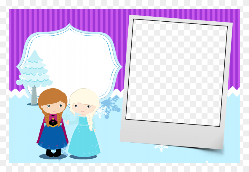 1168x780 Convite Com Foto Frozen Cute Roxo E Azul Convite Frozen Crianca, Person, Human HD PNG Download