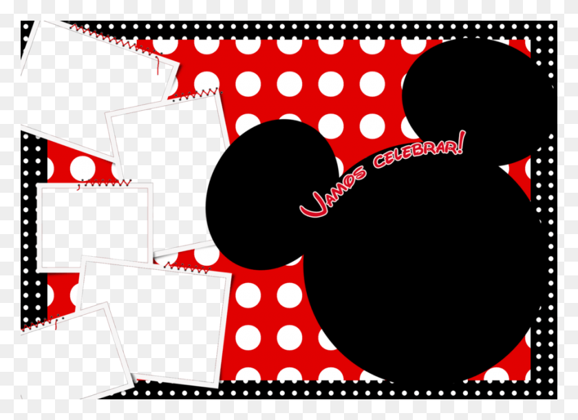 900x635 Convite Da Minnie Vermelha Com Moldura Клипарт Minnie Convite Minnie Para Baixar, Текстура, Плакат, Реклама Hd Png Скачать
