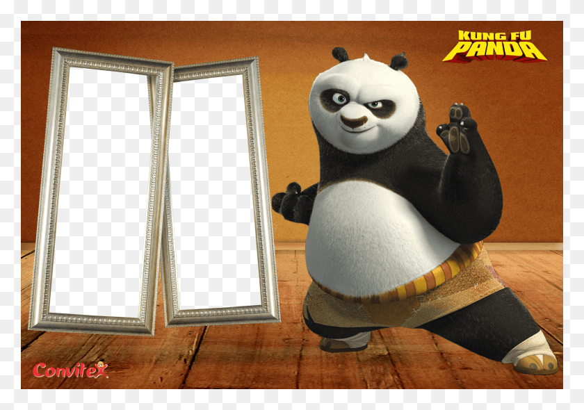 1772x1205 Convite Ou Frame Kung Fu Panda Po Cartoon Images Of Kung Fu Panda, Wood, Toy, Door HD PNG Download