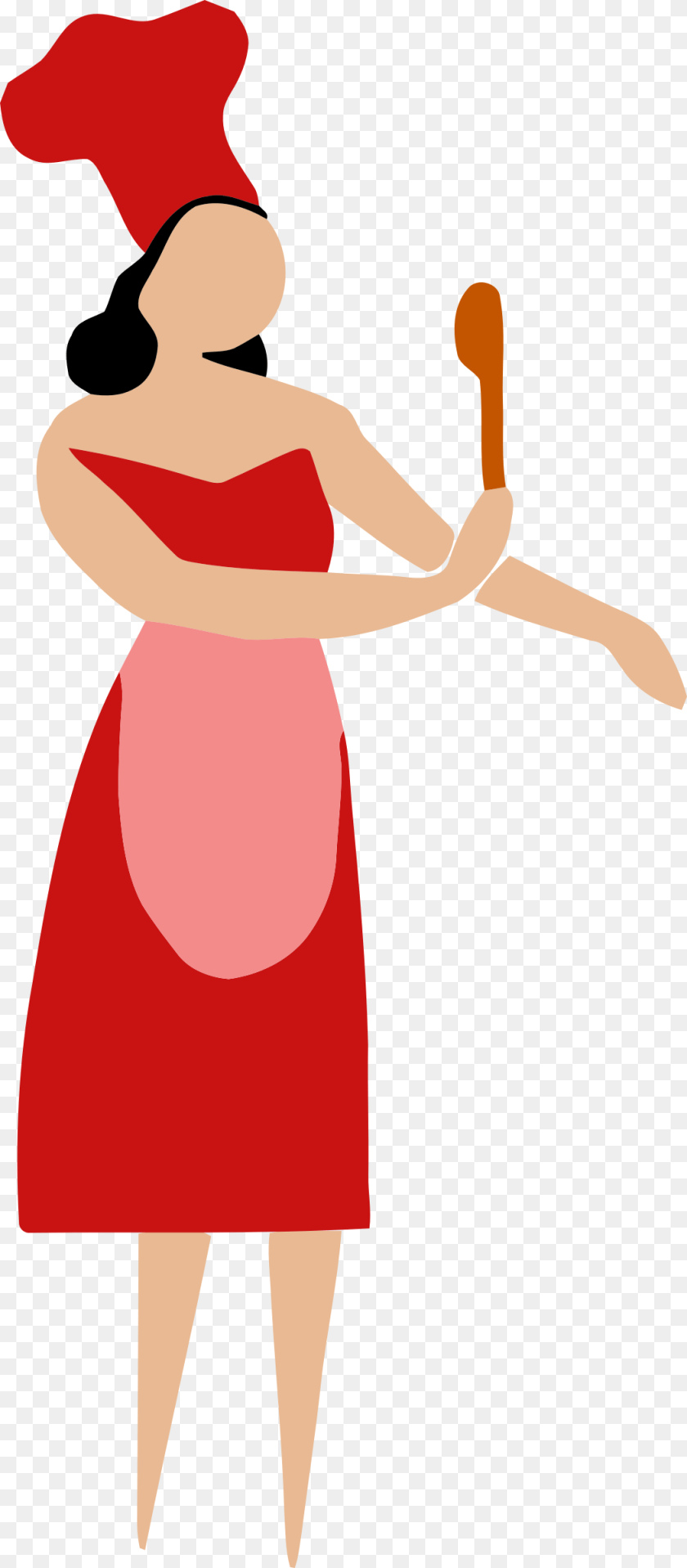 1052x2400 Cook Woman Of Girl Cooking Winging, Adult, Female, Person, People Clipart PNG