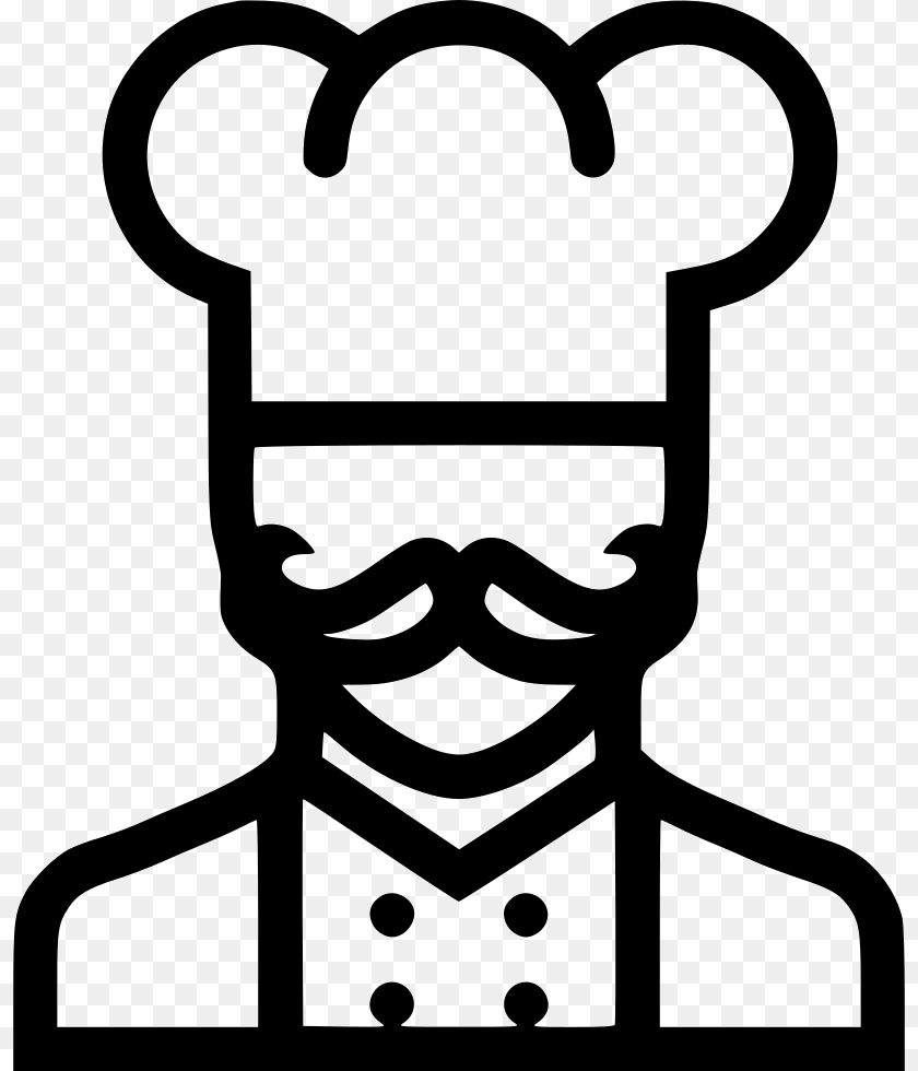 816x980 Cook Comments Icon, Head, Person, Stencil, Face Transparent PNG