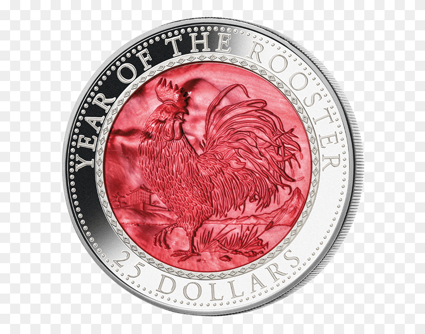 600x600 Cook Islands 2017 25 Lunar Rooster 2017 Coin, Nickel, Money, Rug HD PNG Download