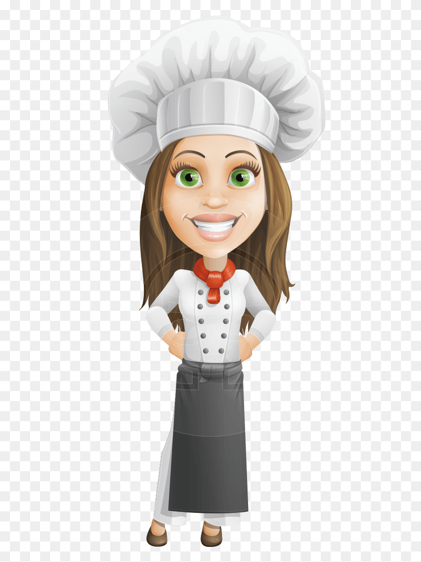 479x1061 Cook Woman Cartoon Vector Character Aka Monique Voil Woman Chef Cartoon Character, Person, Human, Doll HD PNG Download