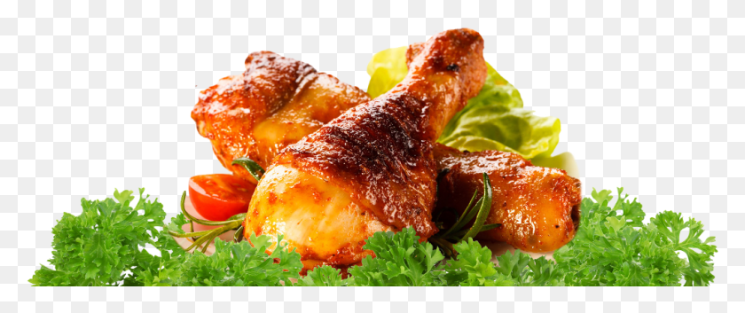 1011x380 Cooked Chicken Meat, Food, Roast, Bird HD PNG Download