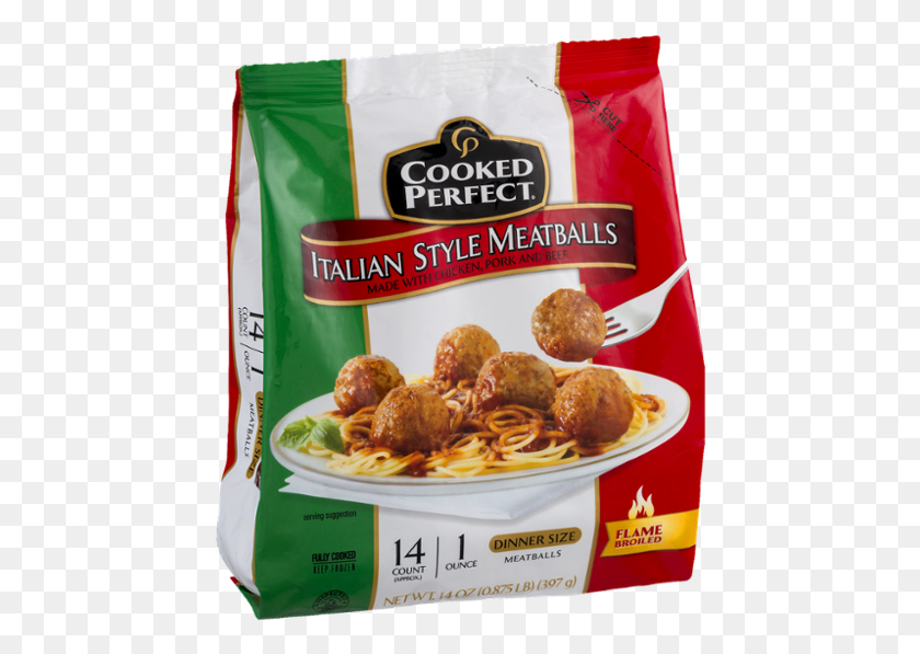 448x537 Cooked Perfect Meatballs 14 Oz, Meatball, Food, Pasta HD PNG Download