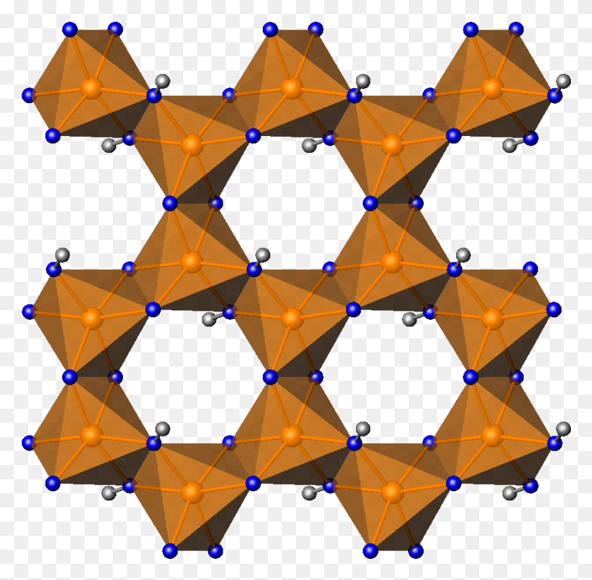 885x866 Cookeite R Structure Al Layer Треугольник, Узор, Воздушный Шар, Мяч Png Скачать
