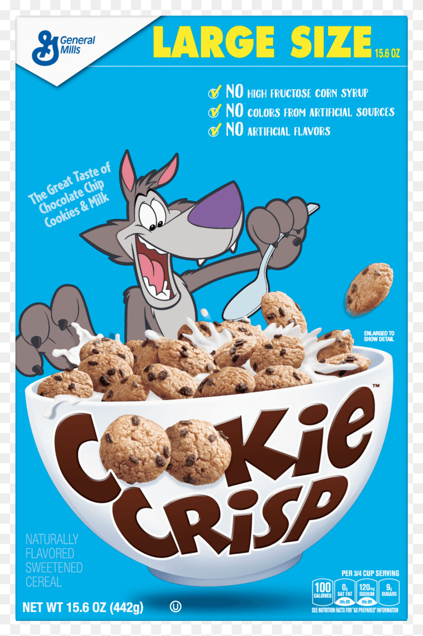 1167x1801 Cookie Crisp Chocolate Chip Cookie Flavored Cereal Cookie Crisp Cereal Box, Advertisement, Poster, Food HD PNG Download