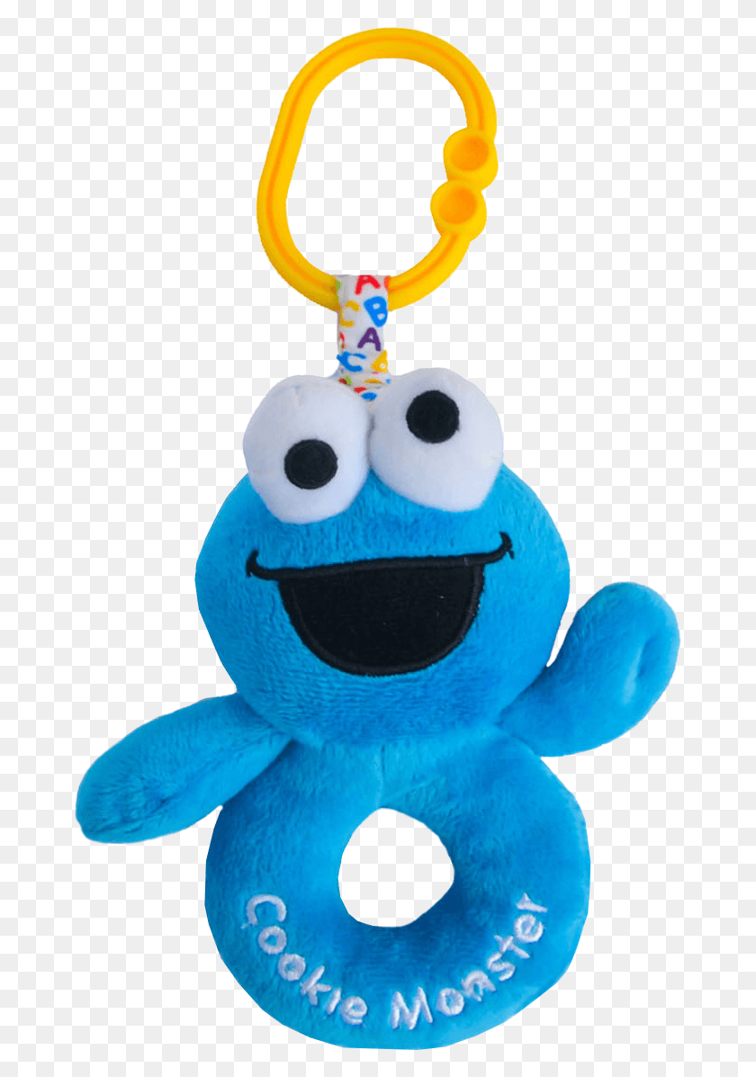 675x1137 Cookie Monster 6 Ring Rattle Мягкая Игрушка, Плюшевый, Животное Hd Png Скачать