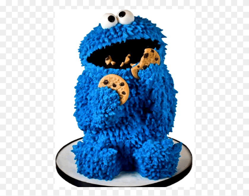 472x601 Pastel De Cumpleaños De Cookie Monster, Juguete, Felpa, Piñata Hd Png