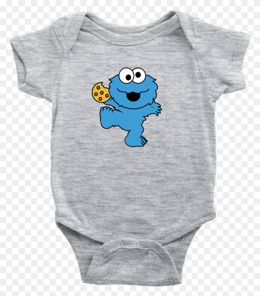 846x971 Cookie Monster Новорожденный Ребенок И Немецкая Овчарка, Одежда, Одежда, Футболка Hd Png Скачать