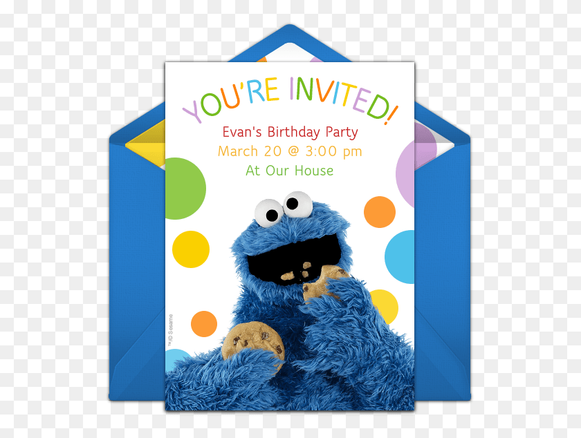 535x574 Cookie Monster Online Invitation Cookie Monster Sesame Street Characters, Advertisement, Flyer, Poster HD PNG Download